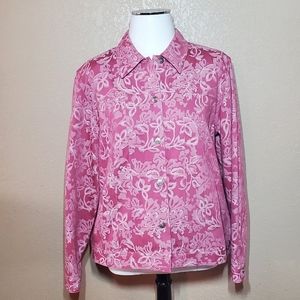 ALFRED DUNNER Dusty Red Cotton Jacket